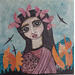 Gemälde La pequeña discípula von Arias Parera Almudena | Gemälde Naive Kunst Acryl Collage