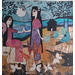 Painting El Pacto by Arias Parera Almudena | Painting Naive art Acrylic Gluing