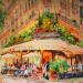 Painting Café de Flore  by Novokhatska Olga | Painting Figurative Urban Oil Acrylic