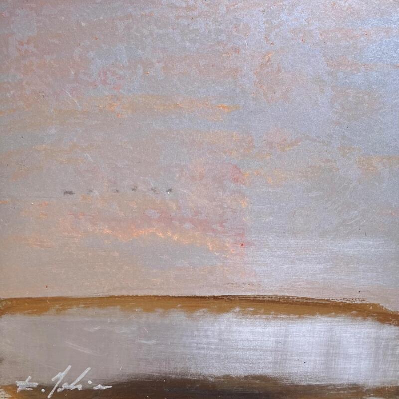 Peinture Les étangs 2 par Mahieu Bertrand | Tableau Figuratif Paysages Métal