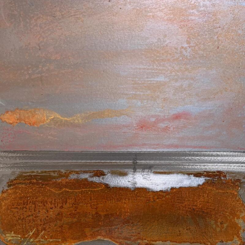 Peinture Promenade un soir par Mahieu Bertrand | Tableau Figuratif Paysages Métal