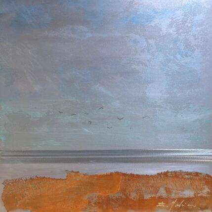 Peinture Les goélands  par Mahieu Bertrand | Tableau Figuratif Métal Paysages