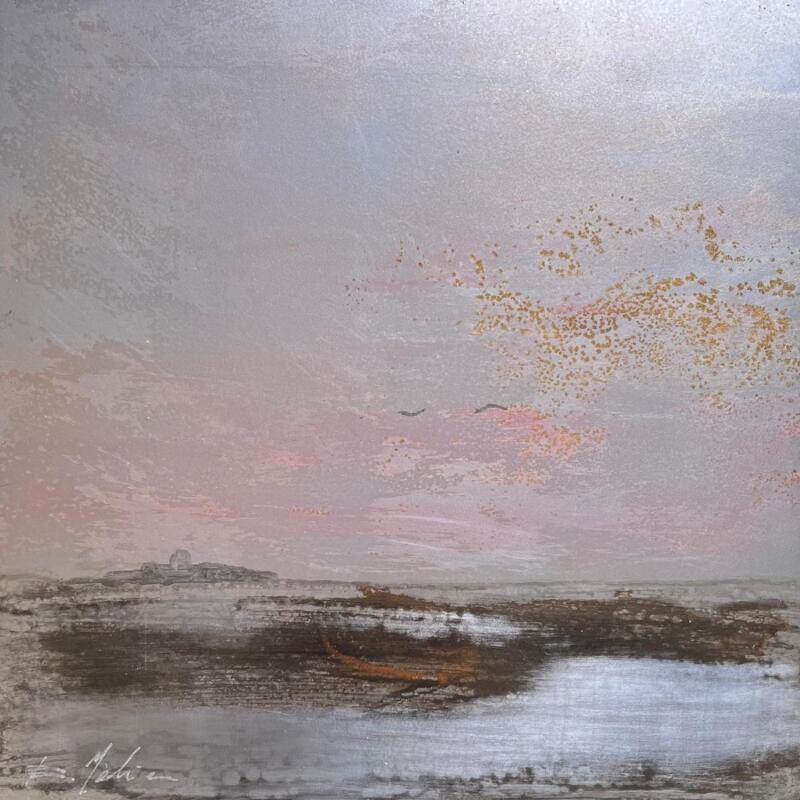 Peinture Les étangs 2 par Mahieu Bertrand | Tableau Figuratif Paysages Métal