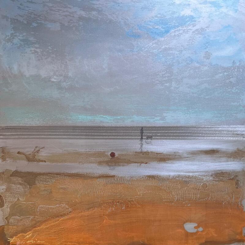 Peinture Balade à la mer par Mahieu Bertrand | Tableau Figuratif Paysages Métal