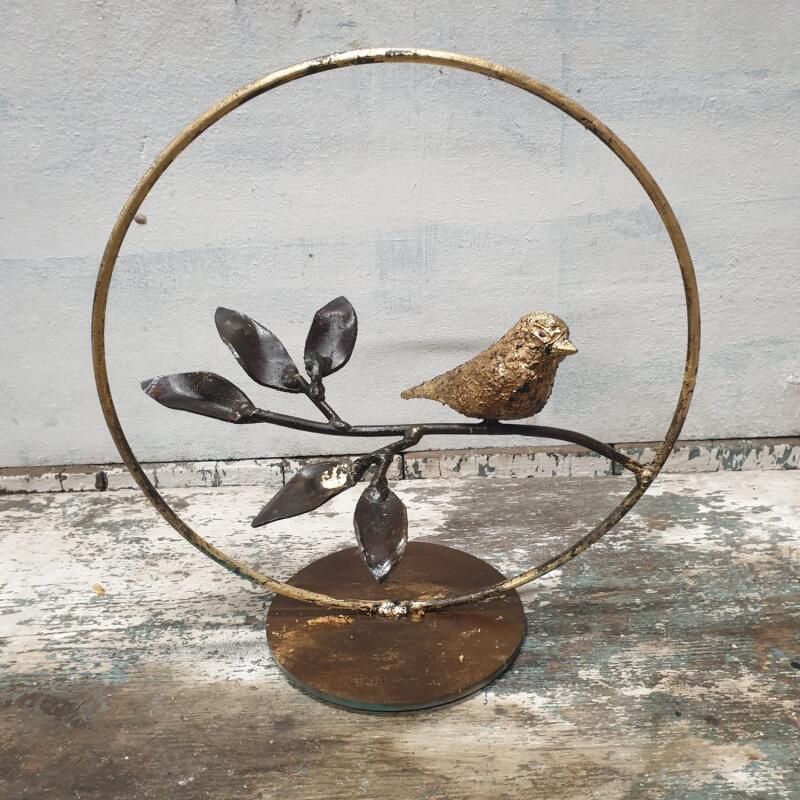 Sculpture Petit Oiseau sur branche  par Eres Nicolas | Sculpture Figuratif Animaux Métal