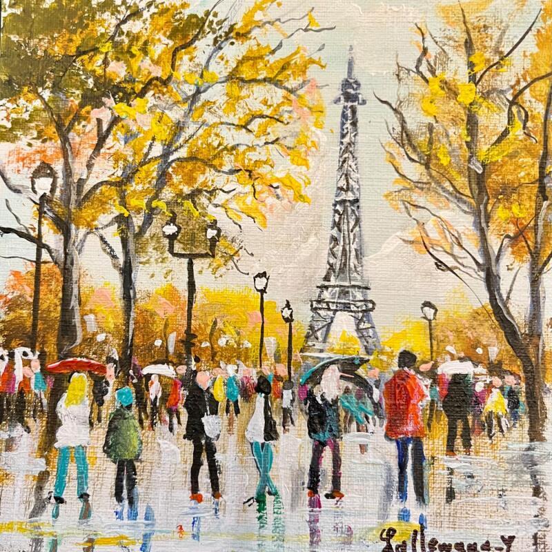 Pintura Champ de Mars La tour Eiffel por Lallemand Yves | Pintura Figurativo Urbano Acrílico