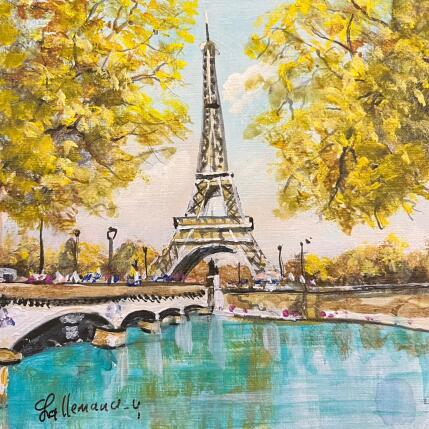 Peinture La tour Eiffel au printemps  par Lallemand Yves | Tableau Figuratif Acrylique Urbain