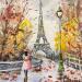 Peinture La tour Eiffel par Lallemand Yves | Tableau Figuratif Urbain Acrylique