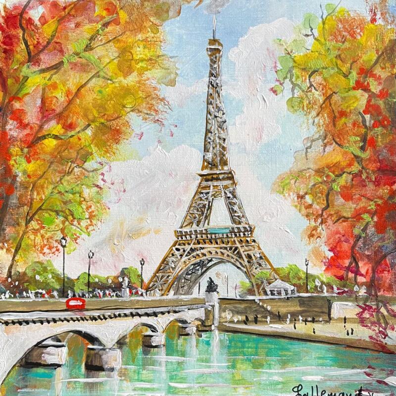 Pintura La Dame de fer en automne por Lallemand Yves | Pintura Figurativo Urbano Acrílico