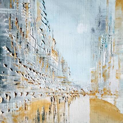 Peinture Ocre et bleu pâle par Levesque Emmanuelle | Tableau Huile