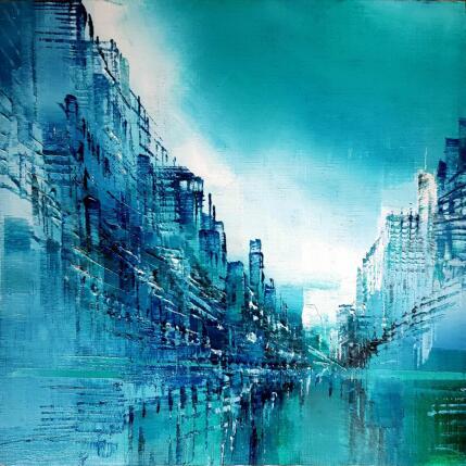 Painting Ville lagon by Levesque Emmanuelle | Painting Oil Pop icons