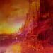 Painting Ville de feu by Levesque Emmanuelle | Painting Oil