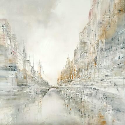 Painting Fleuve hivernal by Levesque Emmanuelle | Painting  Oil