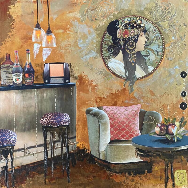 Painting Retrouvons nous by Romanelli Karine | Painting Figurative Portrait Life style Acrylic Gluing