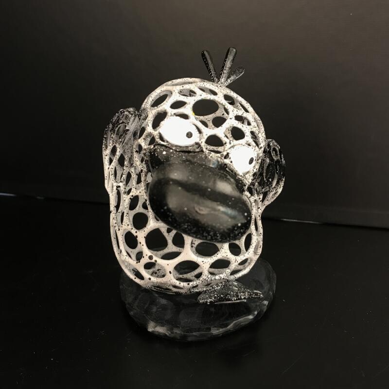 Skulptur Psykokwak gris von Shenoda | Skulptur Pop-Art Pop-Ikonen Graffiti Harz