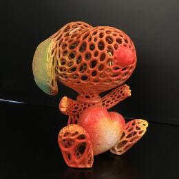 Sculpture Snoopy orange by Shenoda | Sculpture Pop-art Graffiti, Resin Pop icons