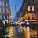 Peinture Night Reflections, Paris par Murgatroyd Daniel | Tableau Impressionnisme Paysages Scènes de vie Architecture