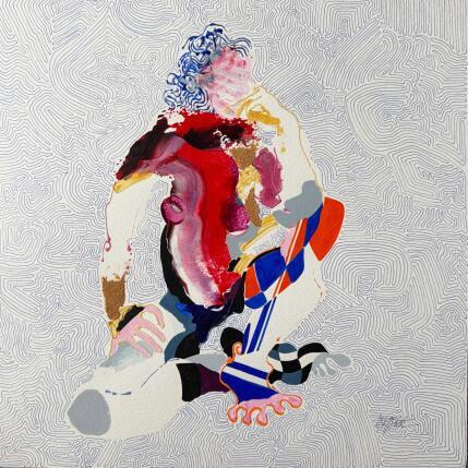 Peinture Souplesse droite par Cressanne | Tableau Figuratif Acrylique, Sable Nu