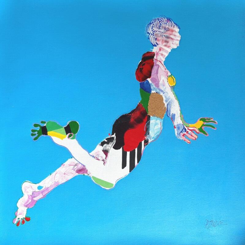 Peinture Si légère et si vive par Cressanne | Tableau Figuratif Nu Acrylique Sable