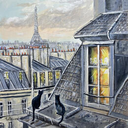Painting Toile Vernissage by Lallemand Yves | Painting Figurative Acrylic Urban