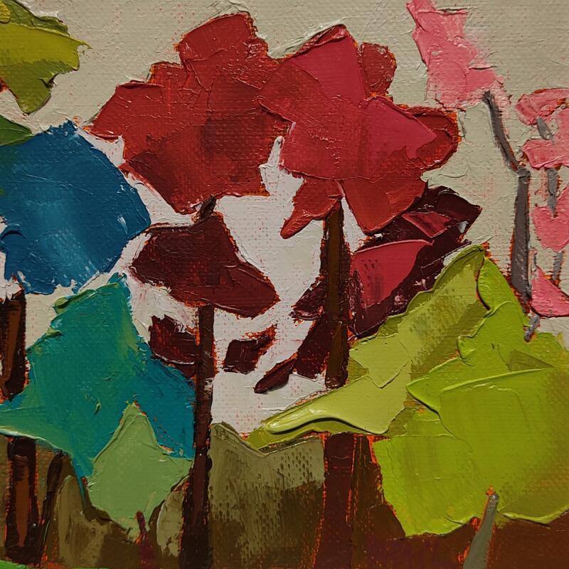 Painting Les arbres jumeaux by PAPAIL | Painting Abstract Landscapes Oil