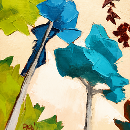 Peinture Toujours plus haut... par PAPAIL | Tableau Abstrait Huile Paysages