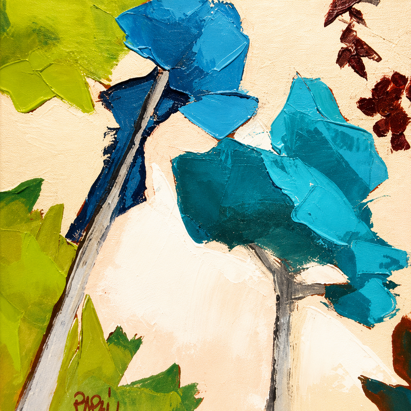 Painting Toujours plus haut... by PAPAIL | Painting Abstract Landscapes Oil