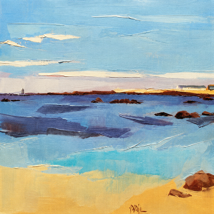 Painting Finistère sud by PAPAIL | Painting Abstract Oil Landscapes