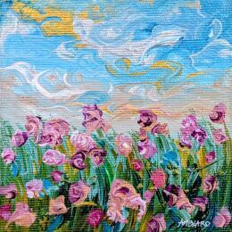 Painting Iris roses by Amblard Florence | Painting