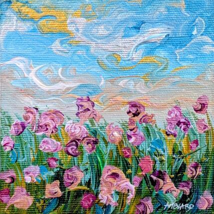 Painting Iris roses by Amblard Florence | Painting