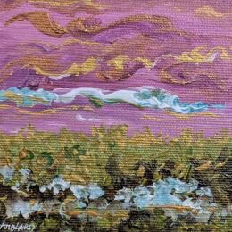 Painting Nuage bleuté by Amblard Florence | Painting