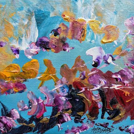 Pintura Éclats de pétales  por Amblard Florence | Pintura Abstracto Acrílico Iconos pop, Naturaleza