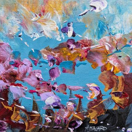 Pintura Éclats de pétales mauves por Amblard Florence | Pintura Abstracto Acrílico Iconos pop, Naturaleza