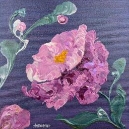 Painting Belle pivoine rose by Amblard Florence | Painting