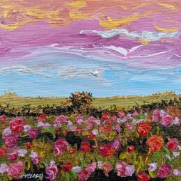 Peinture Le nuage argenté  par Amblard Florence | Tableau