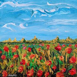 Peinture Coquelicots  par Amblard Florence | Tableau
