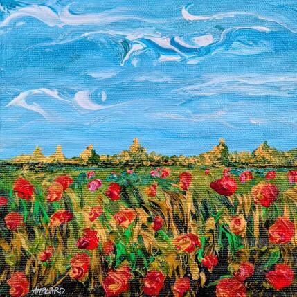 Painting Coquelicots by Amblard Florence | Painting