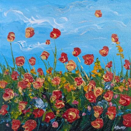 Painting Champ de coquelicots by Amblard Florence | Painting