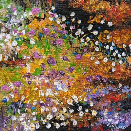 Pintura Daisy at dusk por Amblard Florence | Pintura Impressionism Acrílico Naturaleza