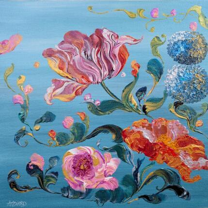 Pintura Tulipe, rose, hortensias et pavot  por Amblard Florence | Pintura Impressionism Acrílico Naturaleza