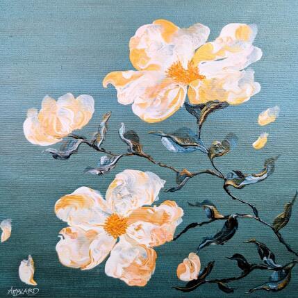 Pintura Les grandes pivoines blanches  por Amblard Florence | Pintura Impressionism Acrílico Naturaleza