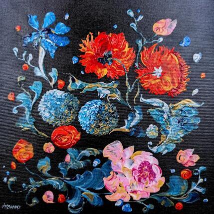 Pintura Bouquet de fleurs anciennes  por Amblard Florence | Pintura Impressionism Acrílico Naturaleza