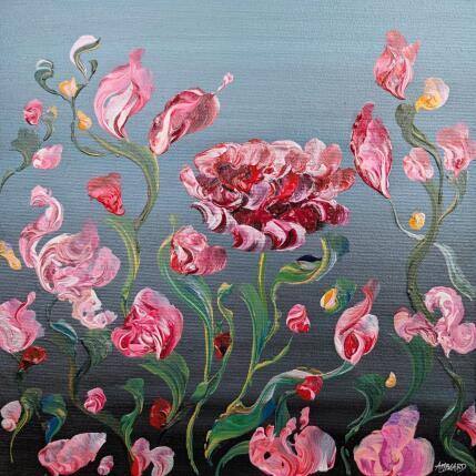 Pintura Fleurs dansantes por Amblard Florence | Pintura Impressionism Acrílico Naturaleza