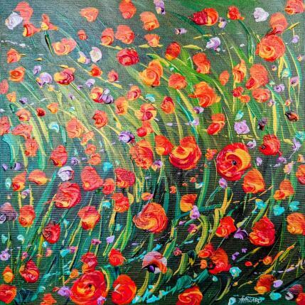 Pintura Somptueux coquelicots  por Amblard Florence | Pintura Impressionism Acrílico Naturaleza
