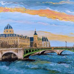 Gemälde Ile de la Cité von Amblard Florence | Gemälde