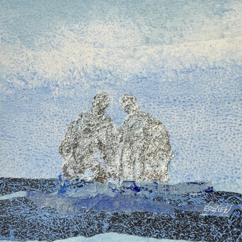 Peinture Toucher la vie par Escolier Odile | Tableau Matiérisme Nature Scènes de vie Minimaliste Acrylique