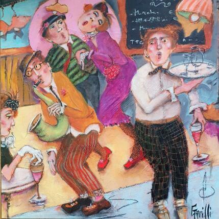 Peinture the tavern of jazz madness par Garilli Nicole | Tableau Figuratif Acrylique Scènes de vie