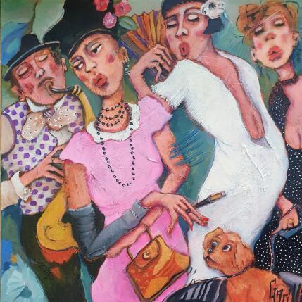 Peinture all seduced by the saxophonist par Garilli Nicole | Tableau Figuratif Acrylique Scènes de vie