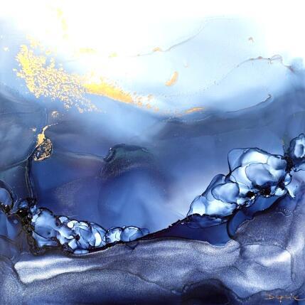 Painting Bleu Velvet 2788 by Depaire Silvia | Painting Abstract Acrylic Landscapes, Marine, Minimalist, Pop icons