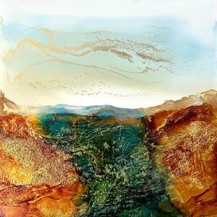 Painting Bronze Age 2372 by Depaire Silvia | Painting Abstract Acrylic Landscapes, Marine, Minimalist